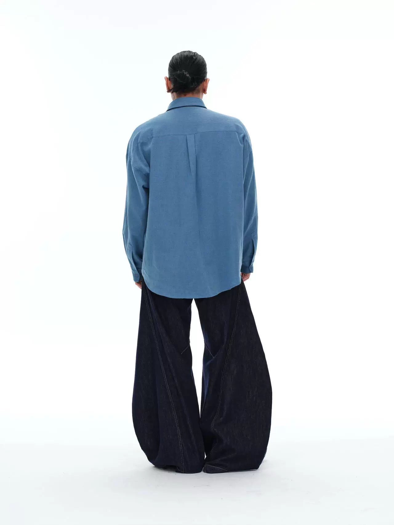 Men's Misty Blue Long Sleeve Shirts