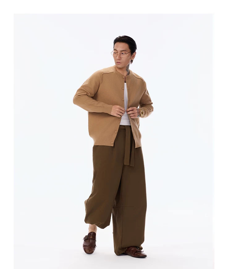 Oversized High-Waisted Curved Sweatpants