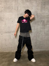 Color Block Graphic Print Tee