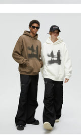 Lost Sandbar Print Fleece Hoodie