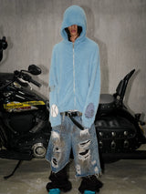 Cartoon Embroidered Hooded Sweater