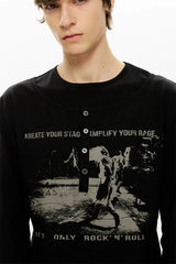 Modal Two-piece Henley Long Sleeve Tee