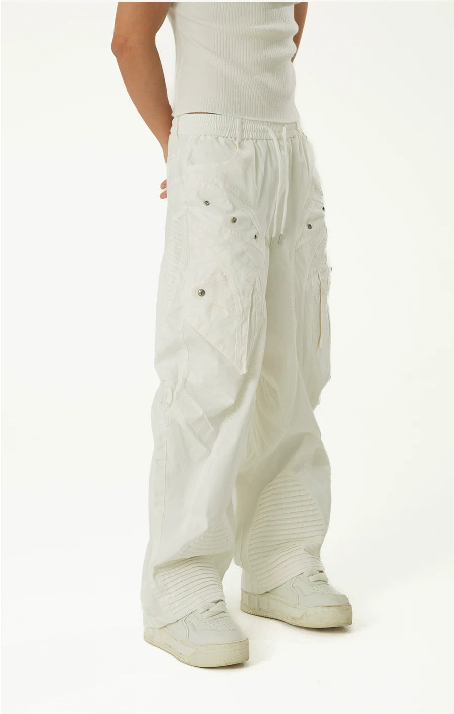 Men's Vintage Wide Leg Cargo Jeans