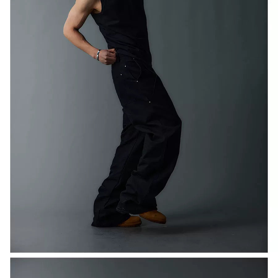 Black Double Layer Slim Tank Top
