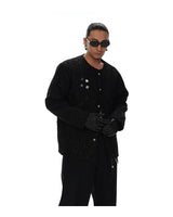 Men's Wool Blend Tweed Jacket
