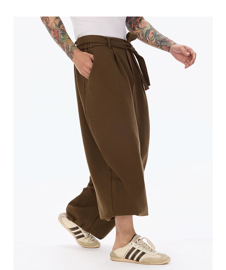 Oversized High-Waisted Curved Sweatpants