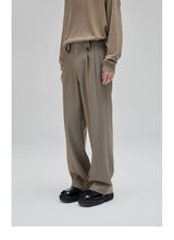 Vintage Pleated Wide Waist Casual Pants