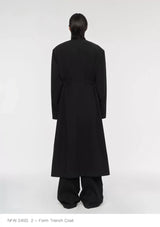 Dual Style Shoulder Pad Trench Coat