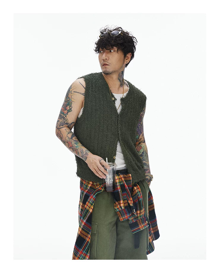 Forest Green Skin-friendly Knit Vest