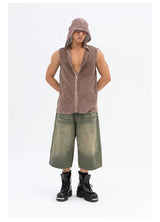 Men's Loose Cropped Denim Shorts