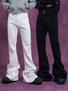 Men's Slim-fit Full-length Two-tone Flared Jeans
