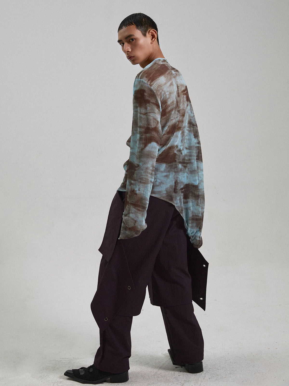 Crinkled Drawstring Outdoor Pants