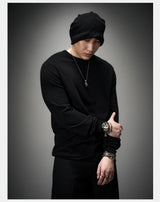 Fitted Dark Tailored Merino Cashmere Sweater