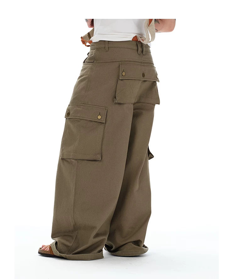 Men's Loose Multi-pocket Flare Cargo Pants