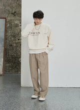 Pleated Wide Leg Suit Pants