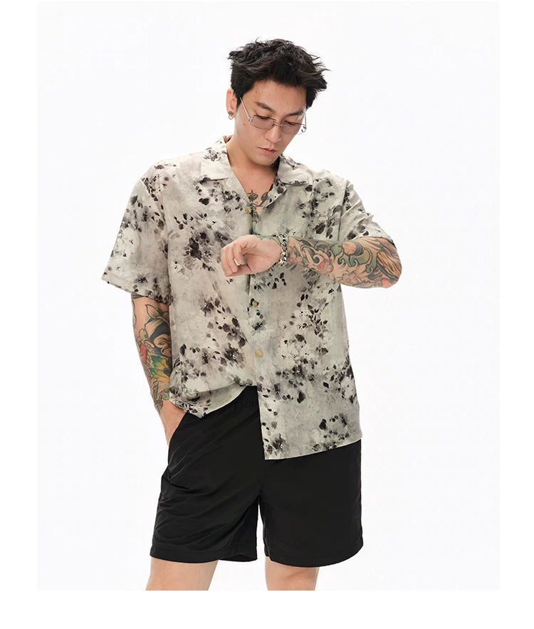 Muted Rose Silk Hawaiian Shirt