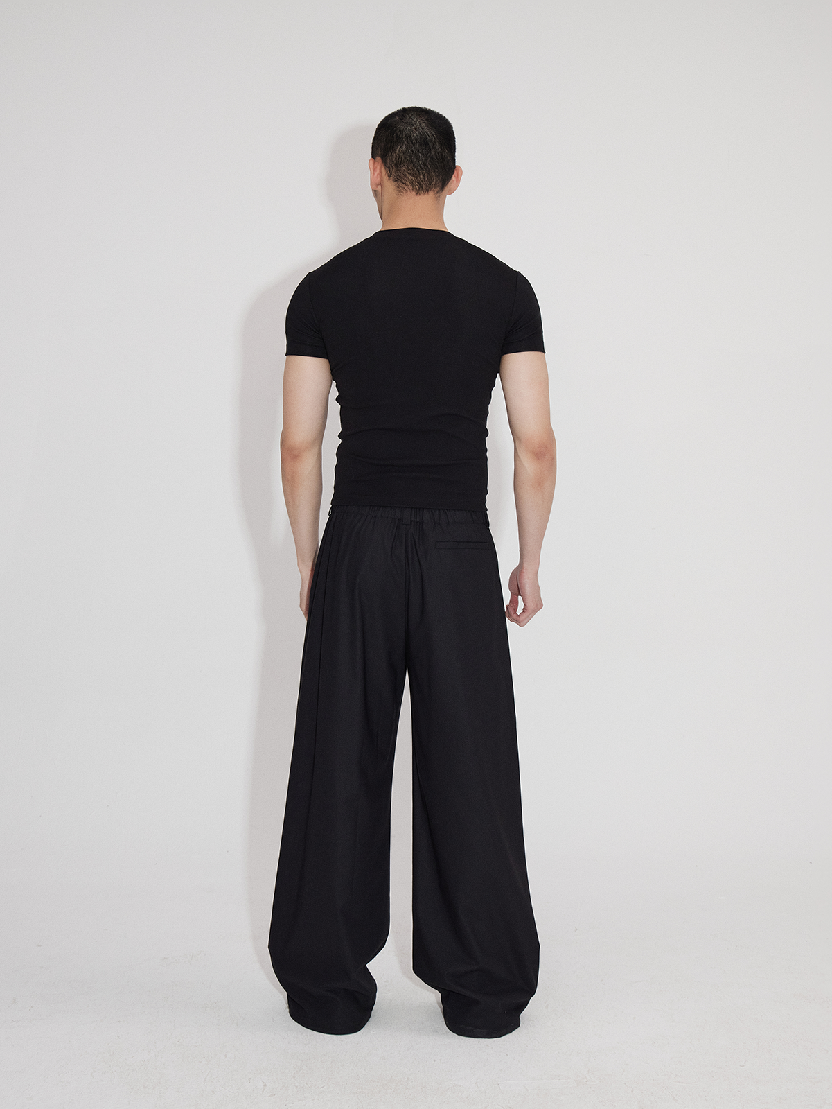 Elastic Waist Suit Pants