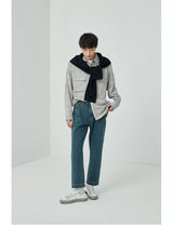 Vintage Washed Straight Ankle Jeans