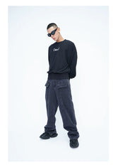 Men's Black Rhinestone Devil Wing Sweatshirt