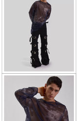 Irregular Mesh Unisex Tops