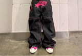 2000s Pink Baby Bootleg Straight Jeans