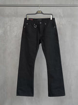 Heavy Black Boot-Cut Jeans