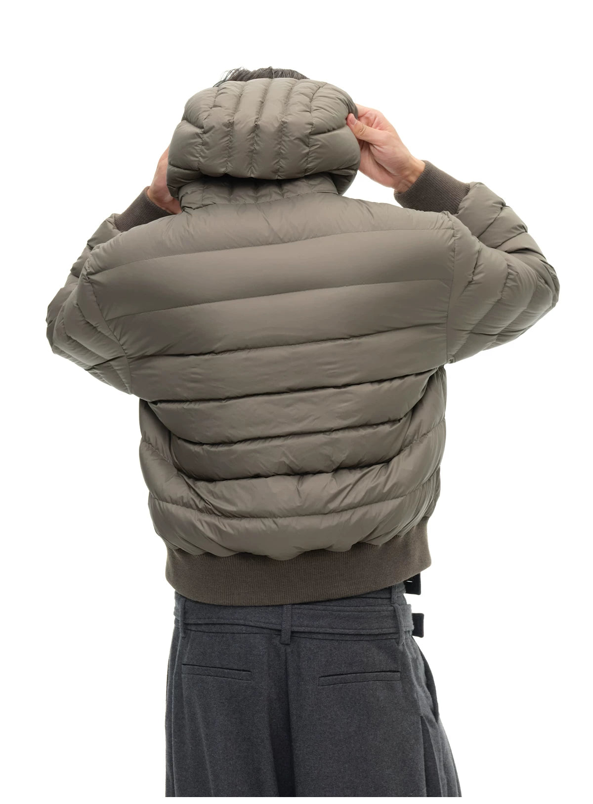 Multi-color Loose Quilted Hooded Down Jackets