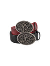 Full Grain Leather Silver Buckle Belt