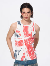 Men's Union Jack Print Cotton Tank