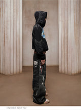 3D Printed Curved Baggy Jeans
