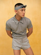Men's Slim Light Gray Polo Shirt