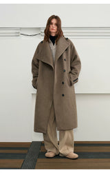 Men's Long Wool Shawl Coat