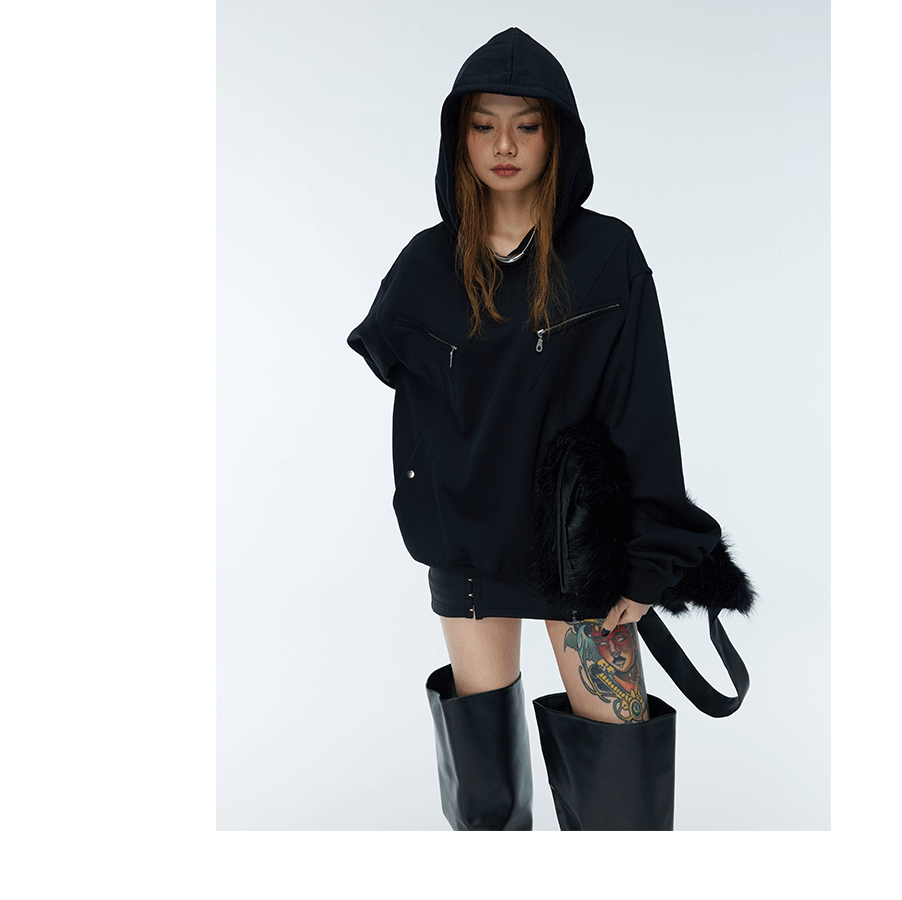 Three Color Cleanfit Couple Zip Hoodies