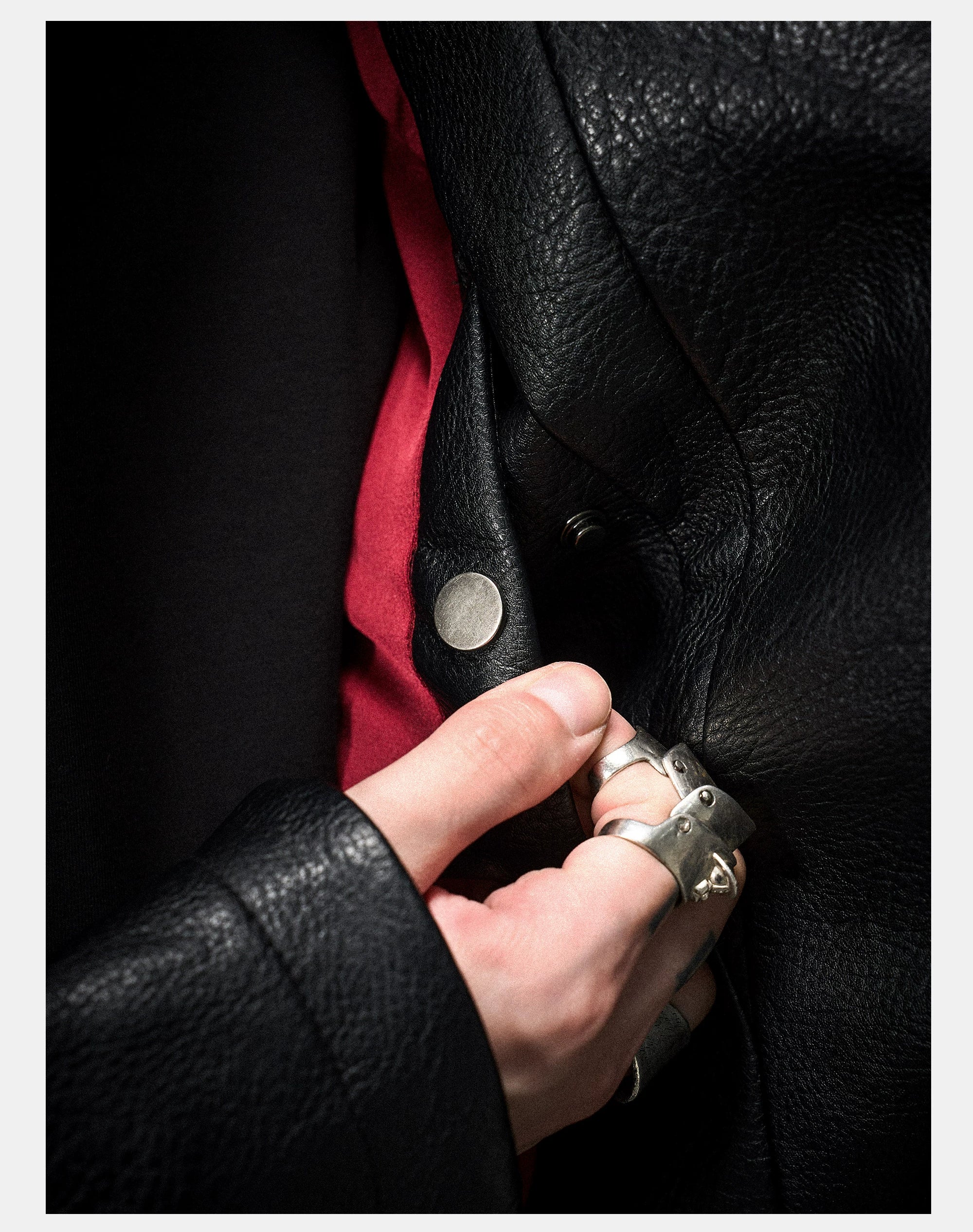 Asymmetric Wild Cowhide Leather Jacket