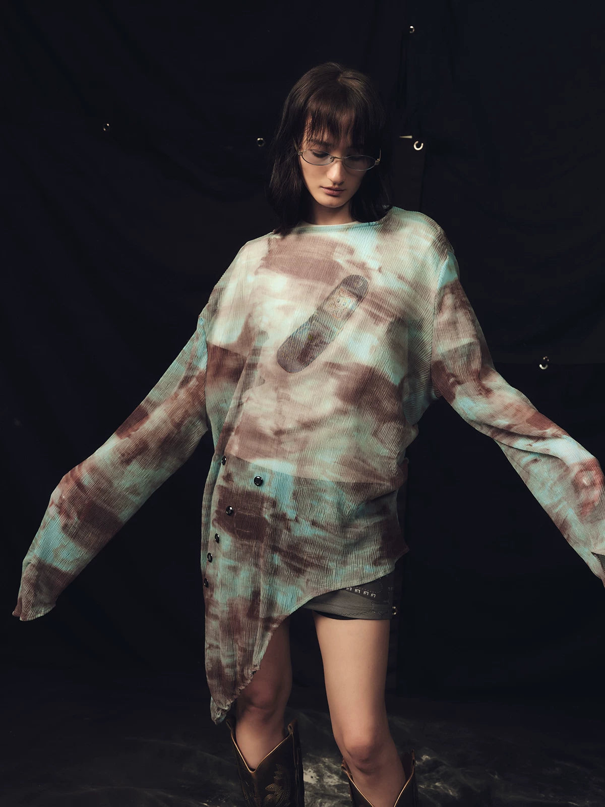 Irregular Mesh Unisex Tops