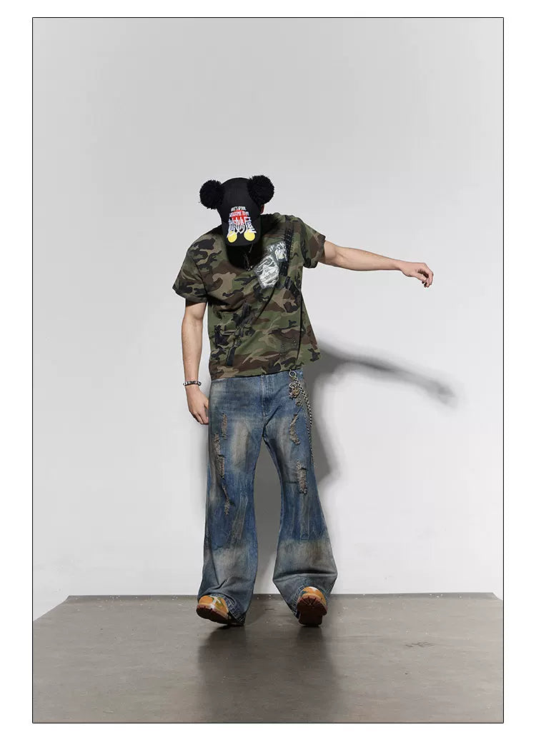 American Camo Cross Gun Tee