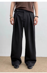 Pleated A-line Tailored Casual Pants