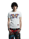 Skull Print Slim Ribbed Tee