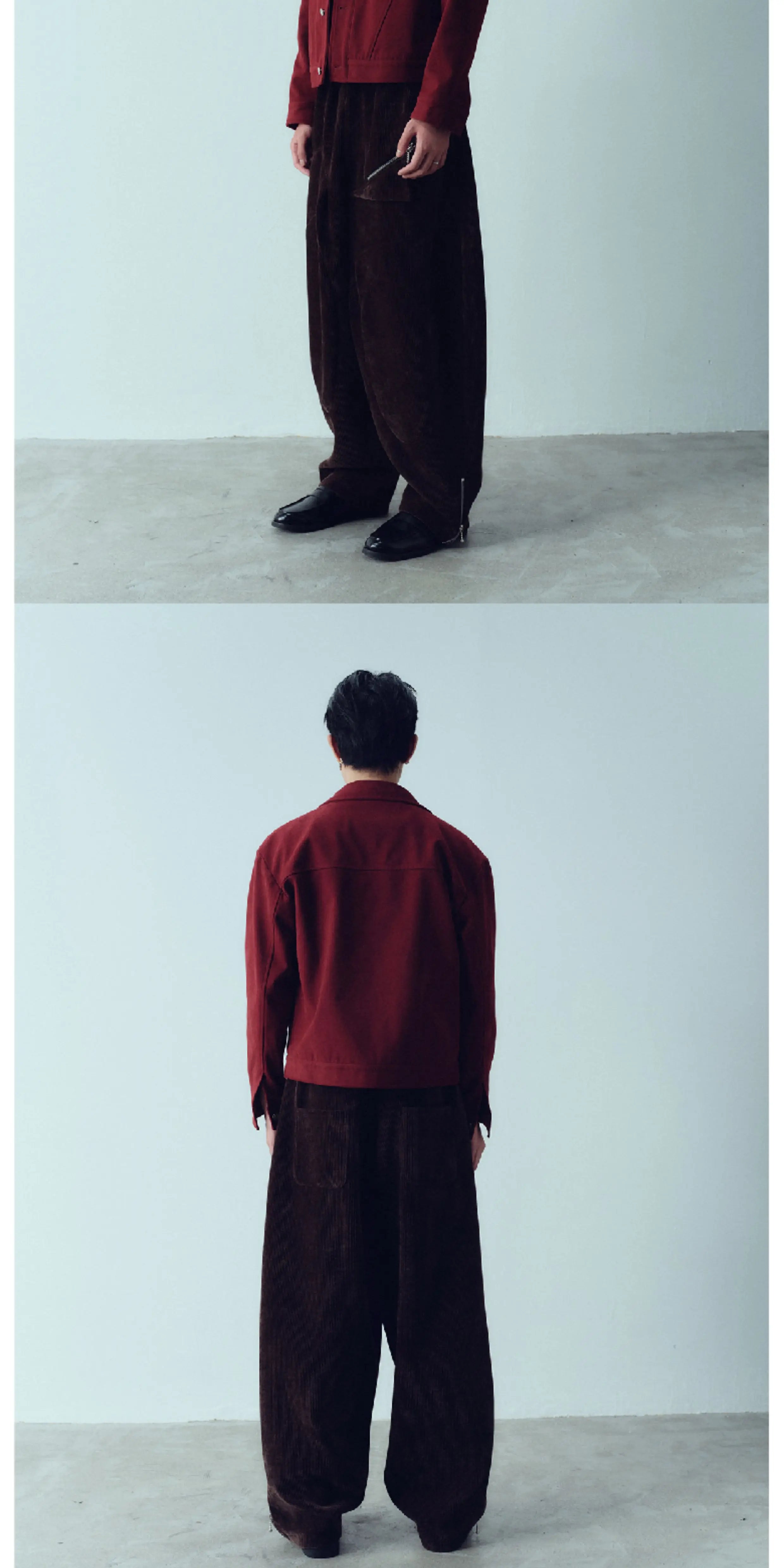Cropped Layered Cotton Vintage Work Jacket