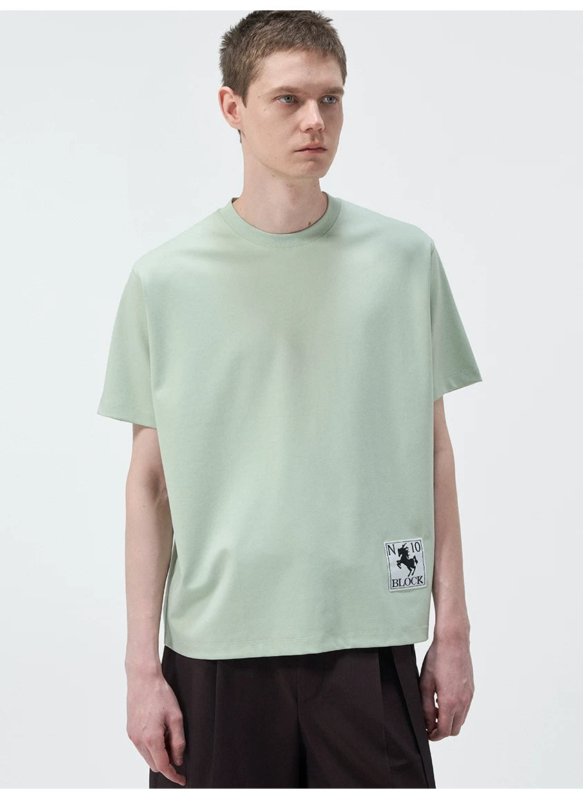 Multi-color Cotton Crew Neck Tees