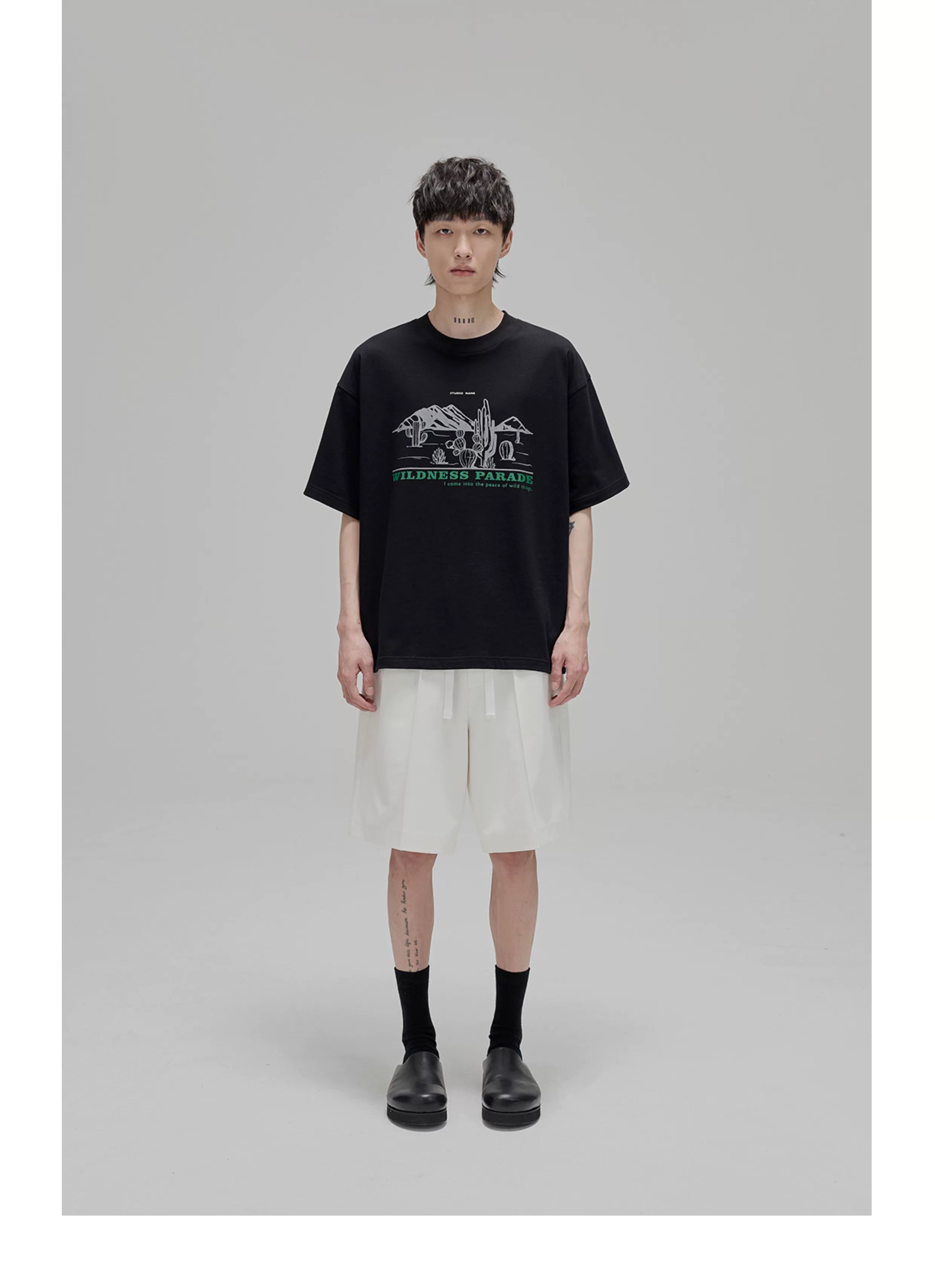 Illustrated Print Crew Neck Tee