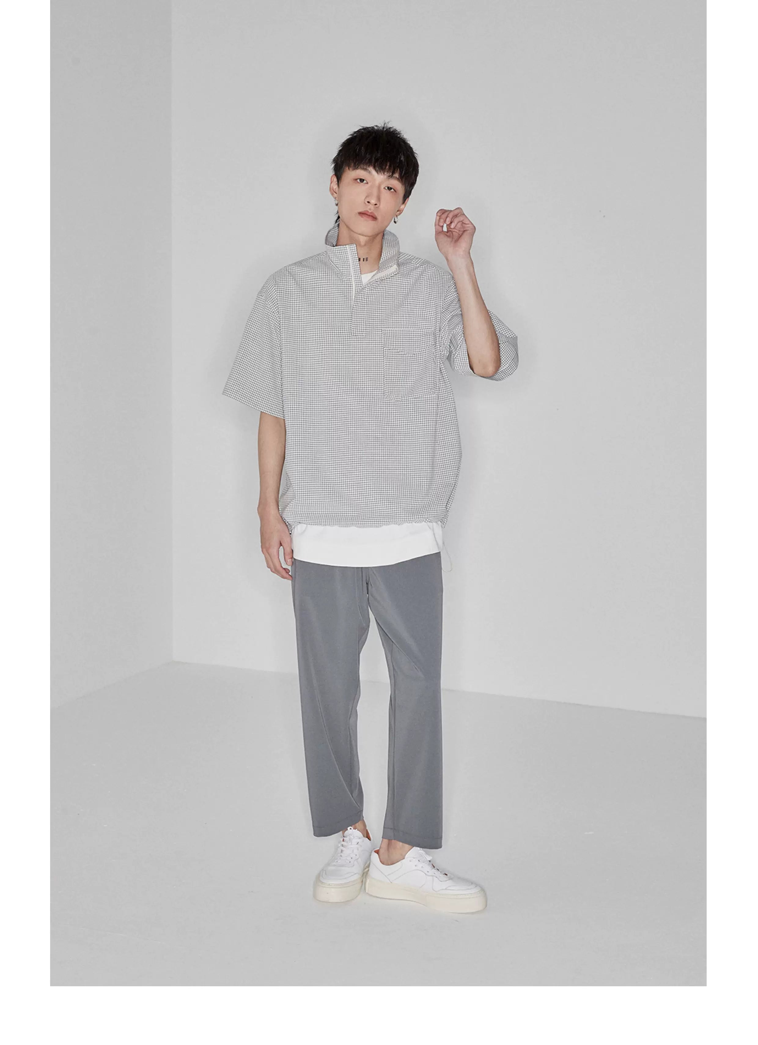 Drapey Stretchy Elastic Waist Cropped Pants
