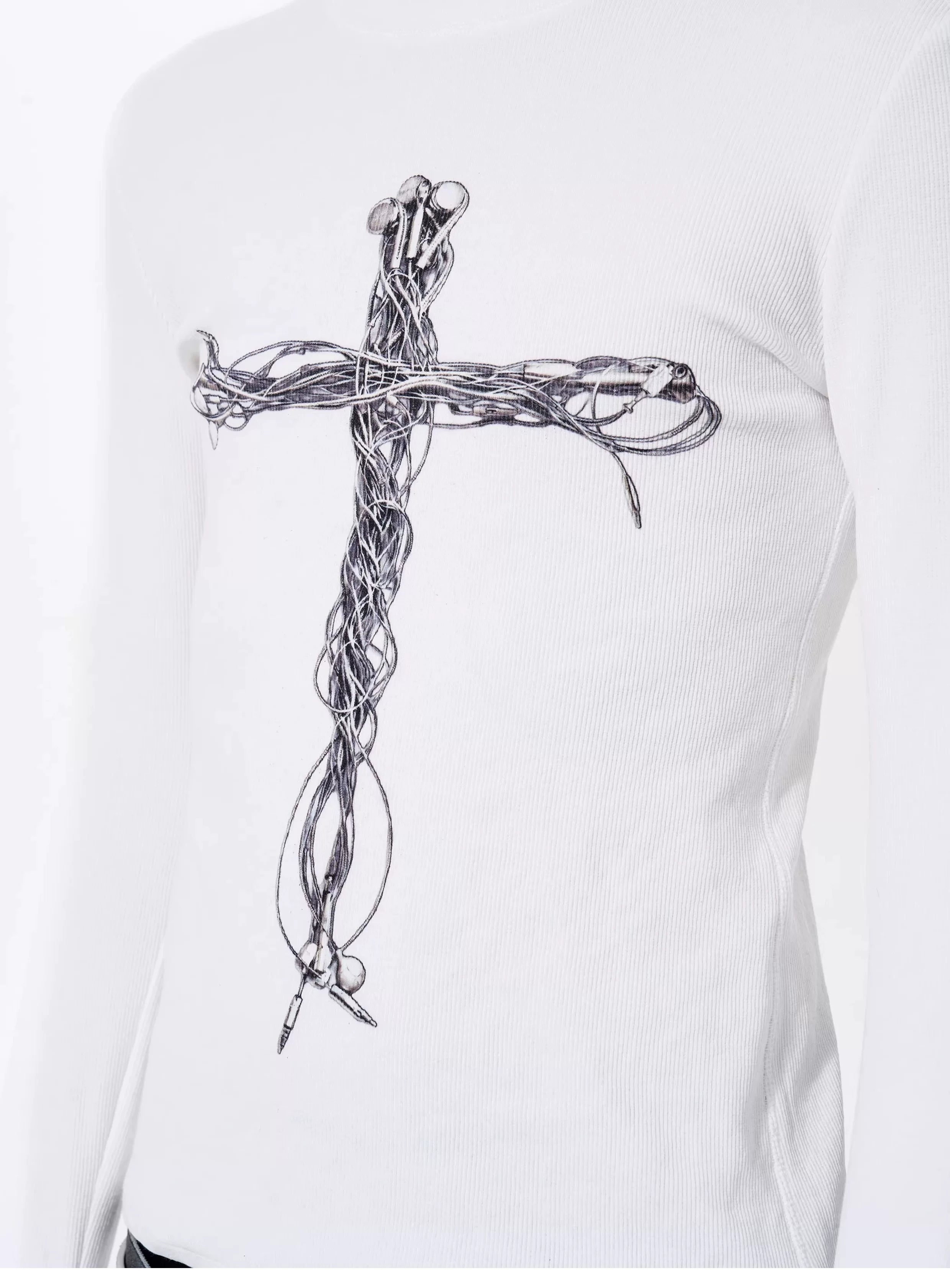 Men's Cross Print Long Sleeve T-Shirt