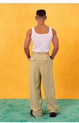 Men's Linen Wide Leg Pants
