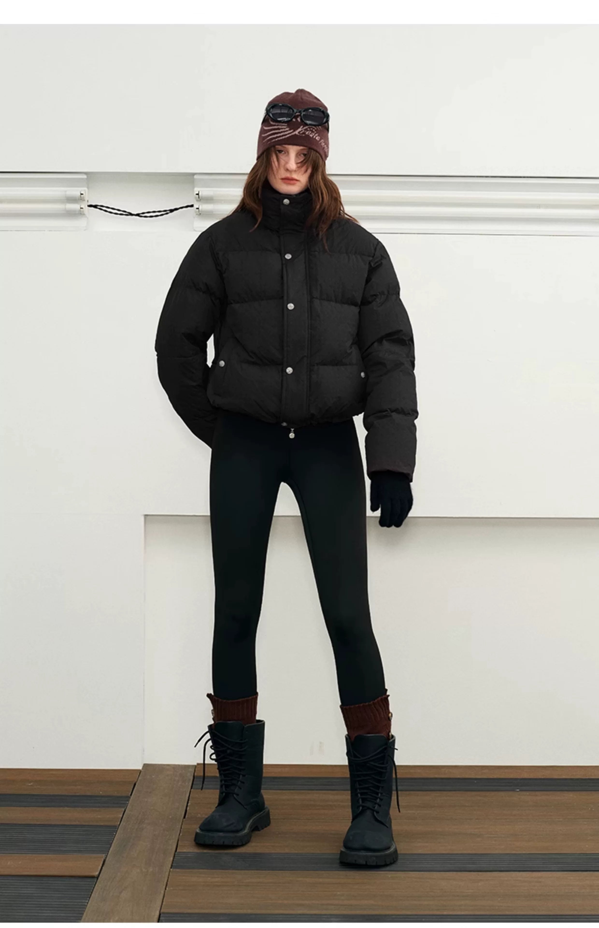 Men's Embossed Stand Collar Down Jacket