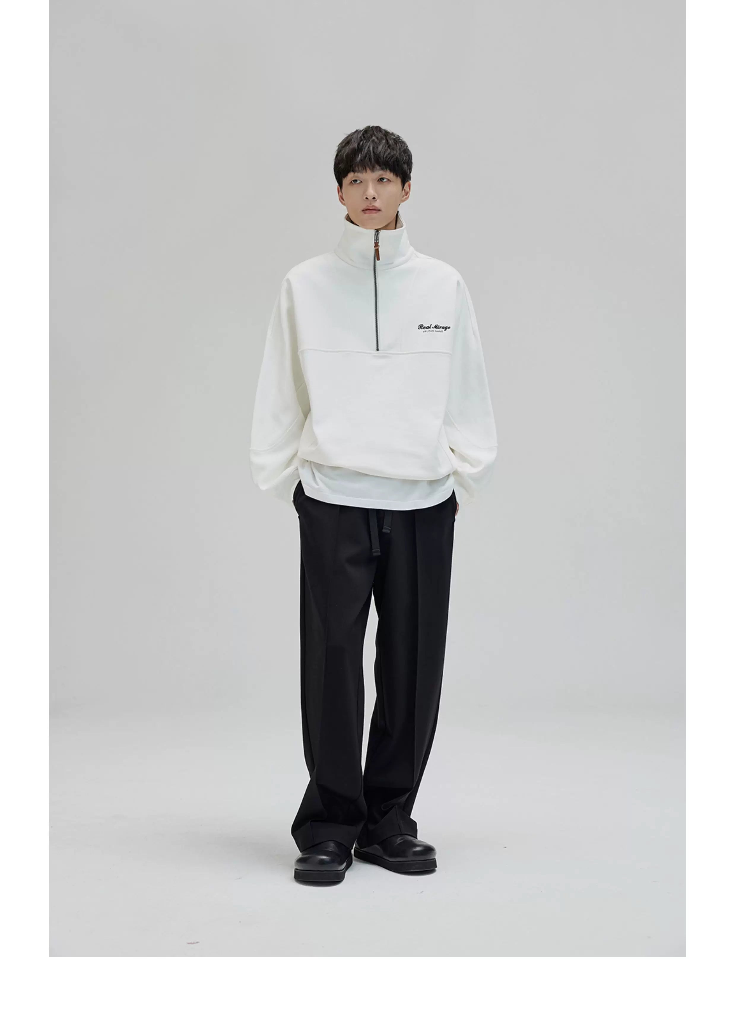Vintage Pleated Wide Waist Casual Pants