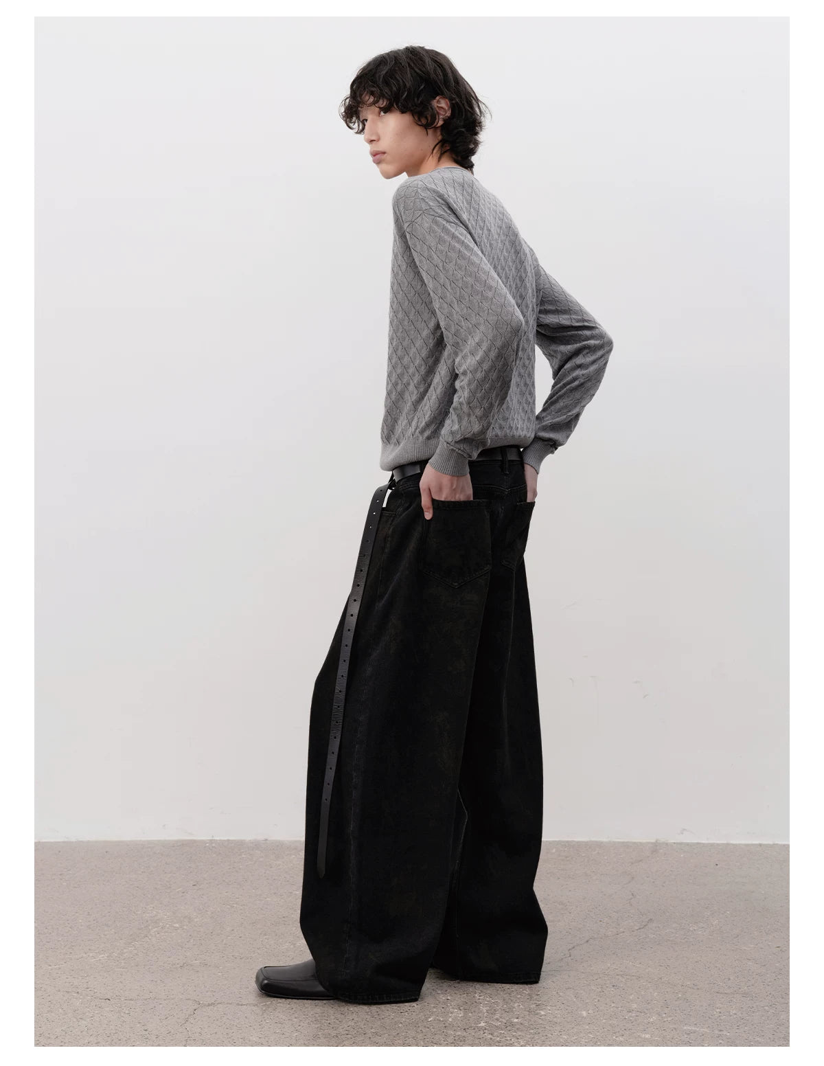 Vintage Washed Denim Banana Pants