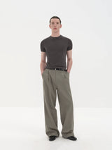 Slim Fit Paneled Merino Lyocell Tee
