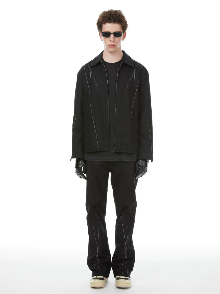 Loose Straight-Leg 360g Twill Pants
