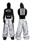 Wide Leg Two-In-One White Canvas Pants